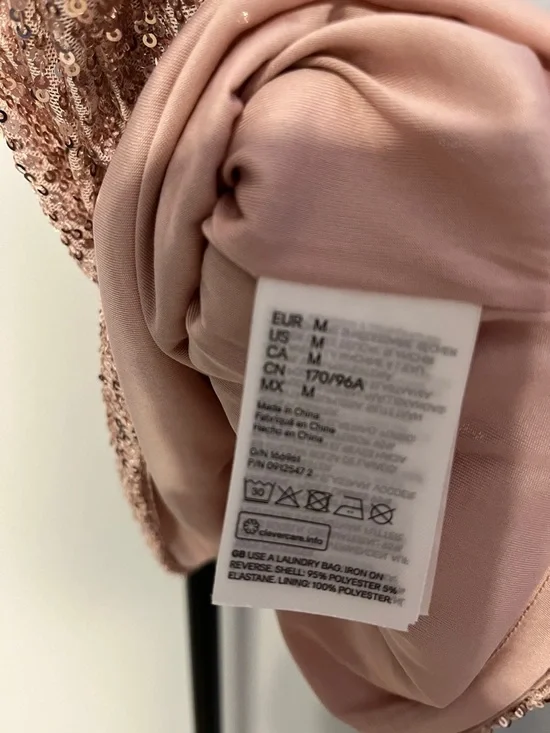 NWT H&M Sequined V-Neck Tank Pink Medium New! - Picture 5 of 5